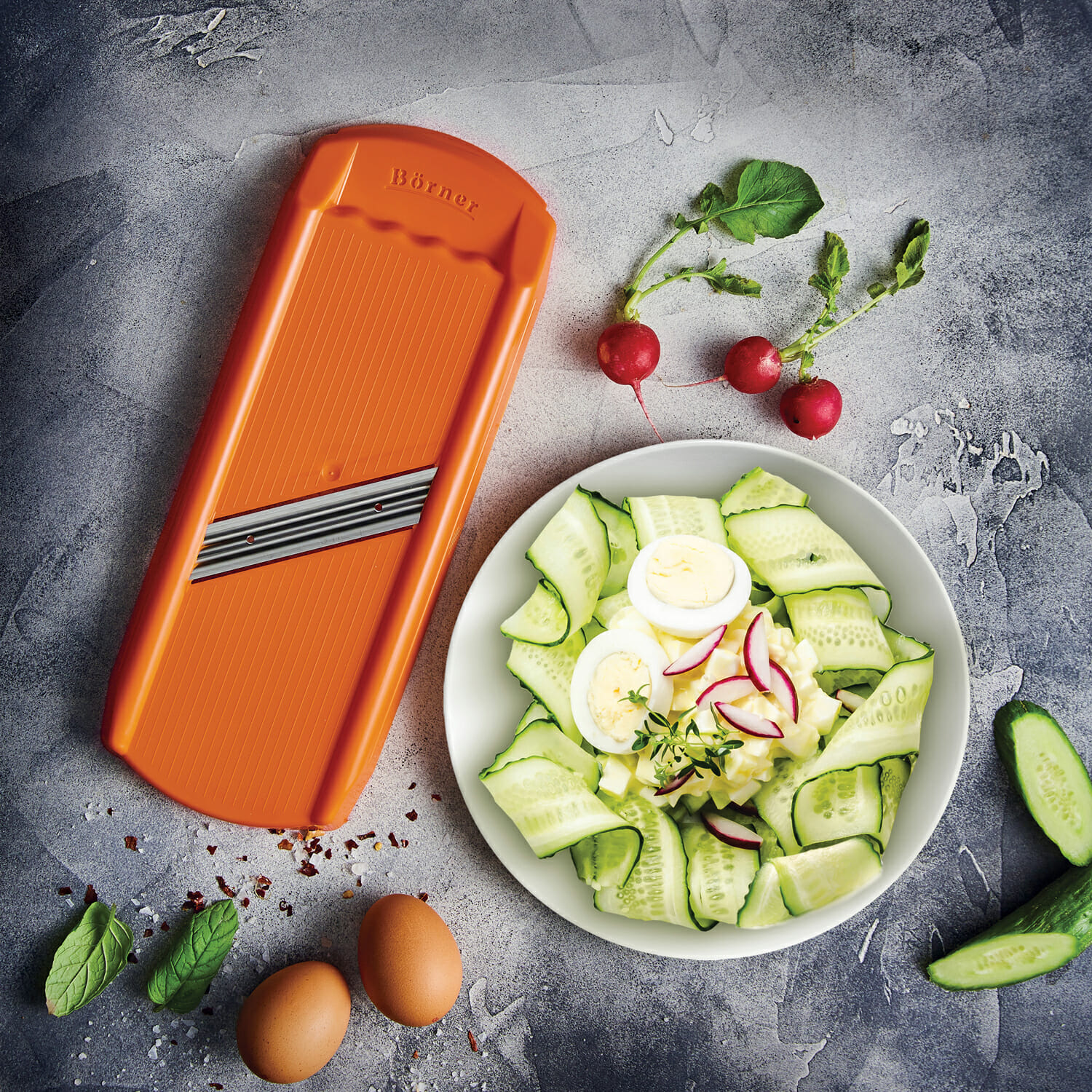 Tarka do cięcia warzyw np. ogórków w plastry i szatkowania kapusty SCHEIBEN Borner