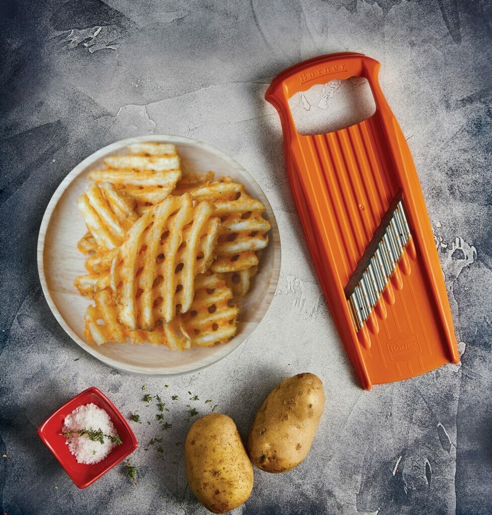 domowe chipsy karbowane na tarce welle waffel borner